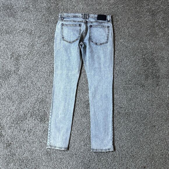 KC Conspirators Jeans Men’s  32x32 Gray Denim BUTTON FLY Skinny Designer - Picture 3 of 16